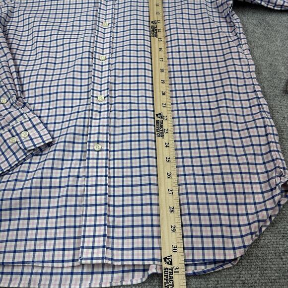 Polo Ralph Lauren Classic Fit Button Down Long Sleeve 16 34/35 Pink Blue Check - Picture 5 of 9